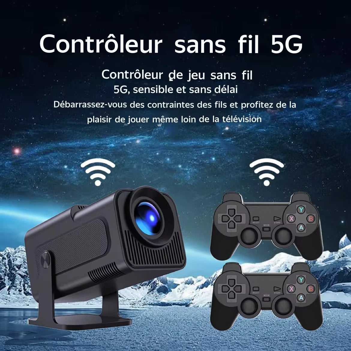 Projecteur Androide 4K Full HD + Console de Jeux Tout-en-Un✨