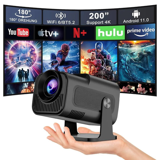 S40MAX Android 11 Gaming Projector 64GB TF Card Wireless Gaming Controller Dual WIFI 1280*720P Home Theater Portable Projector