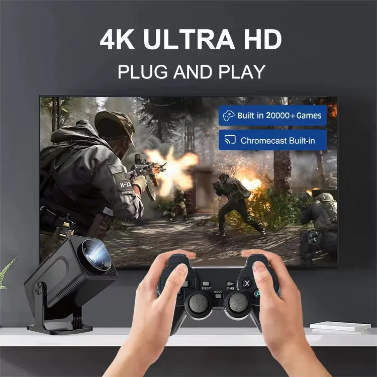 S40MAX Android 11 Gaming Projector 64GB TF Card Wireless Gaming Controller Dual WIFI 1280*720P Home Theater Portable Projector
