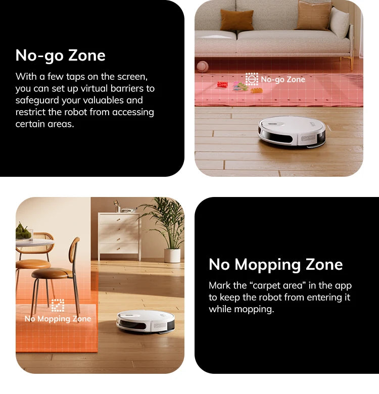 ILIFE V20 Robot Vacuum Cleaner, 5000Pa suction, SOF LiDAR Smart Navigation, APP Control, Customizable cleaning, Self charging